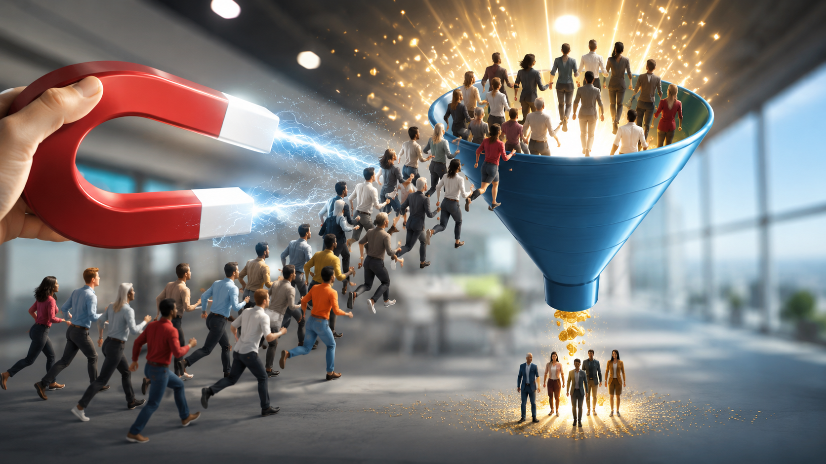 Funnel di vendita in azione